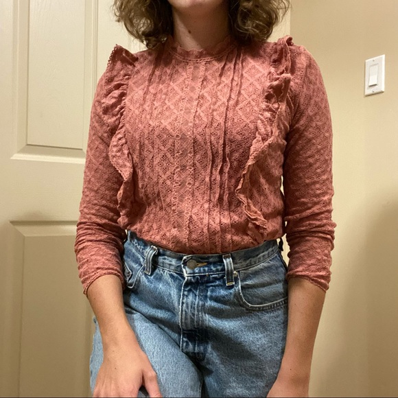 EverNew coquette Pink Lace Long Sleeve with Tank Top. Melbourne - Picture 5 of 16